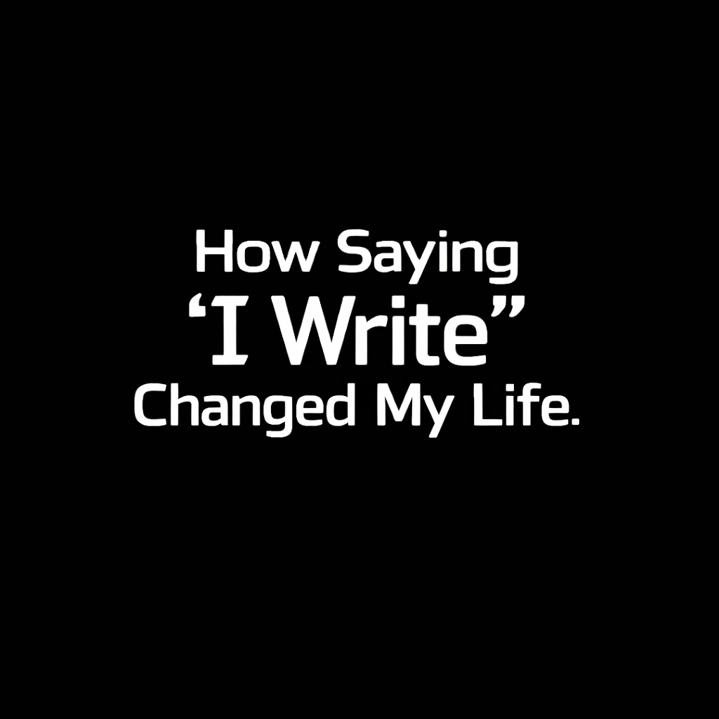 How Saying "I Write" changed my live